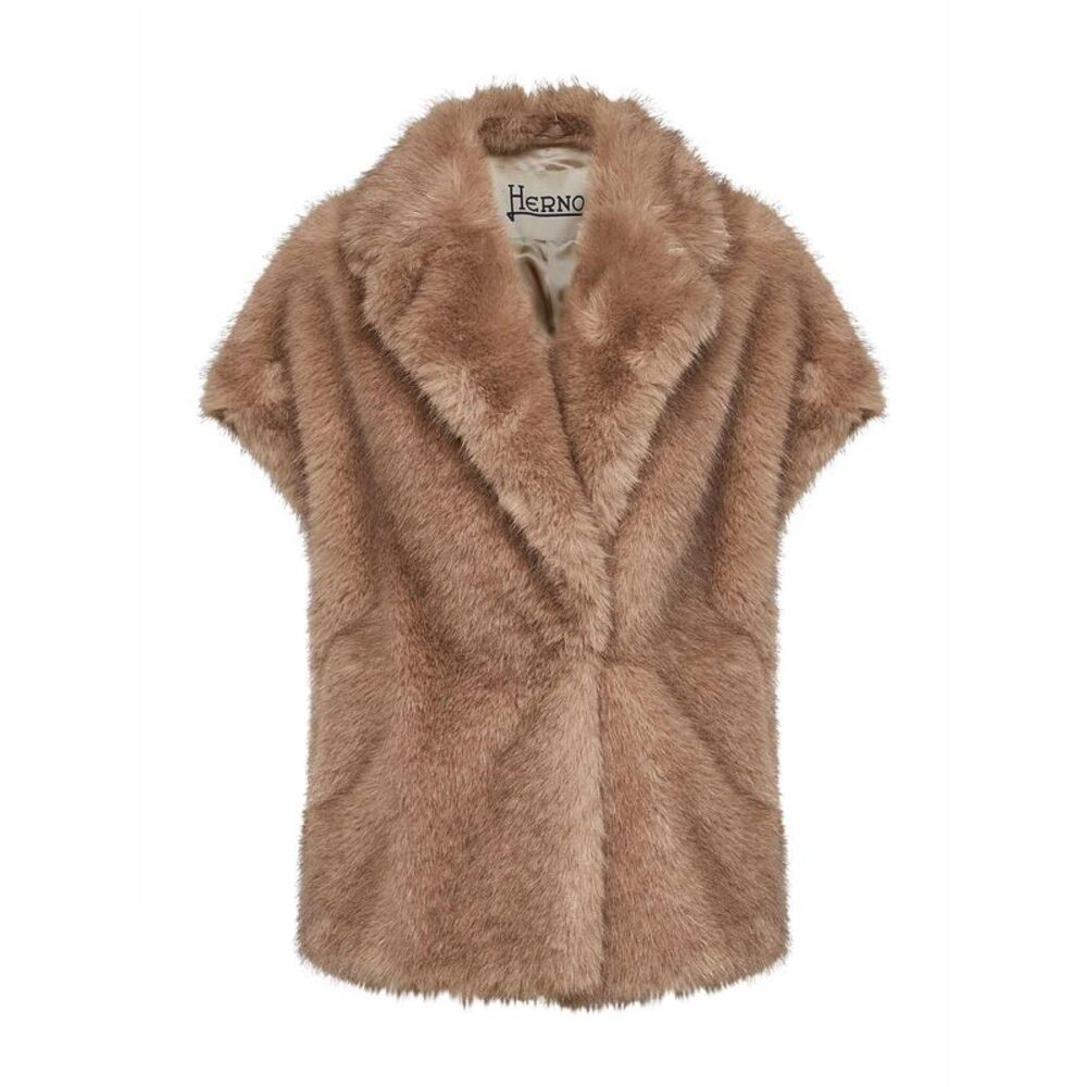 Herno Women Chantilly Long-Hair Faux Fur Vest